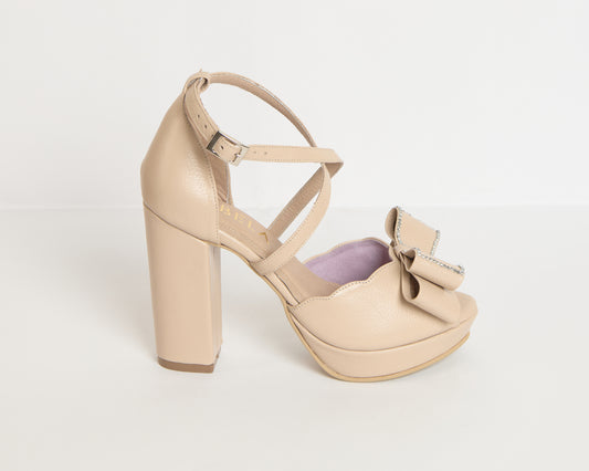 Sandalias Dina Cruzado Bow - Talla 34.5