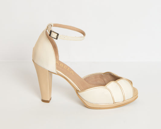 Sandalias Nacar Combinado - Talla 39