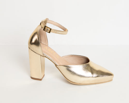 Tacones Amelie Dorado - Talla 38
