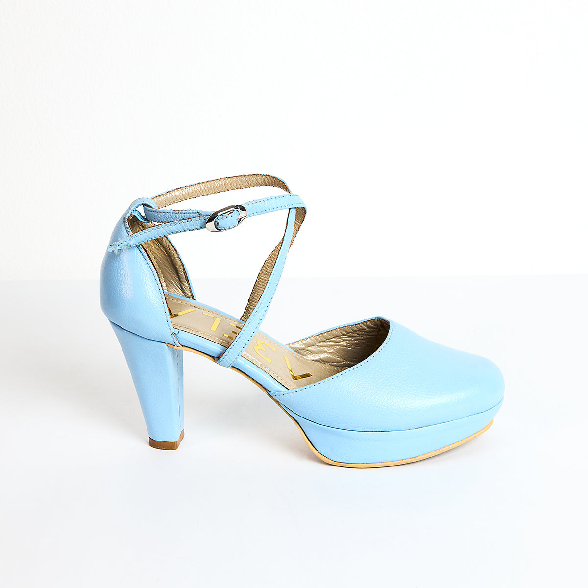 Tacones Dina Cruzado Azul