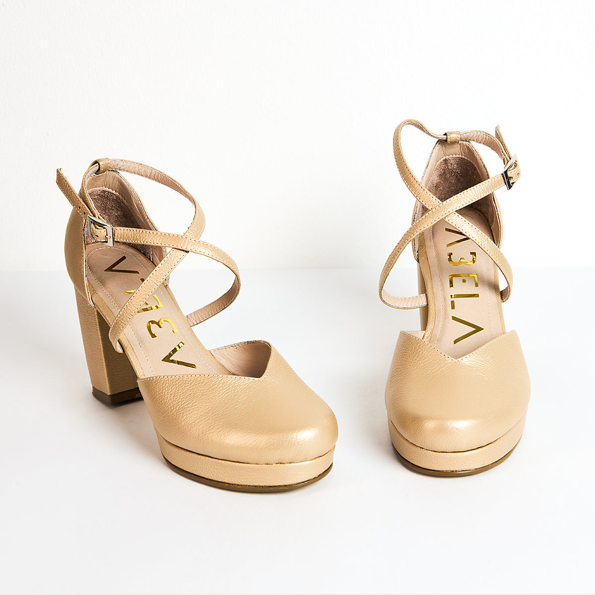 Tacones Dina Cruzado Dorado