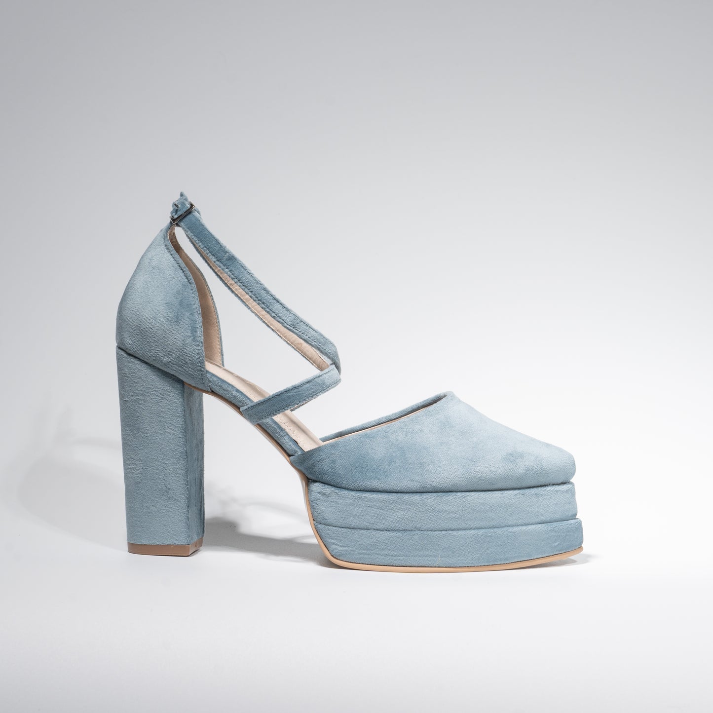 Tacones Ensueño Cruzado Azul - Talla 37