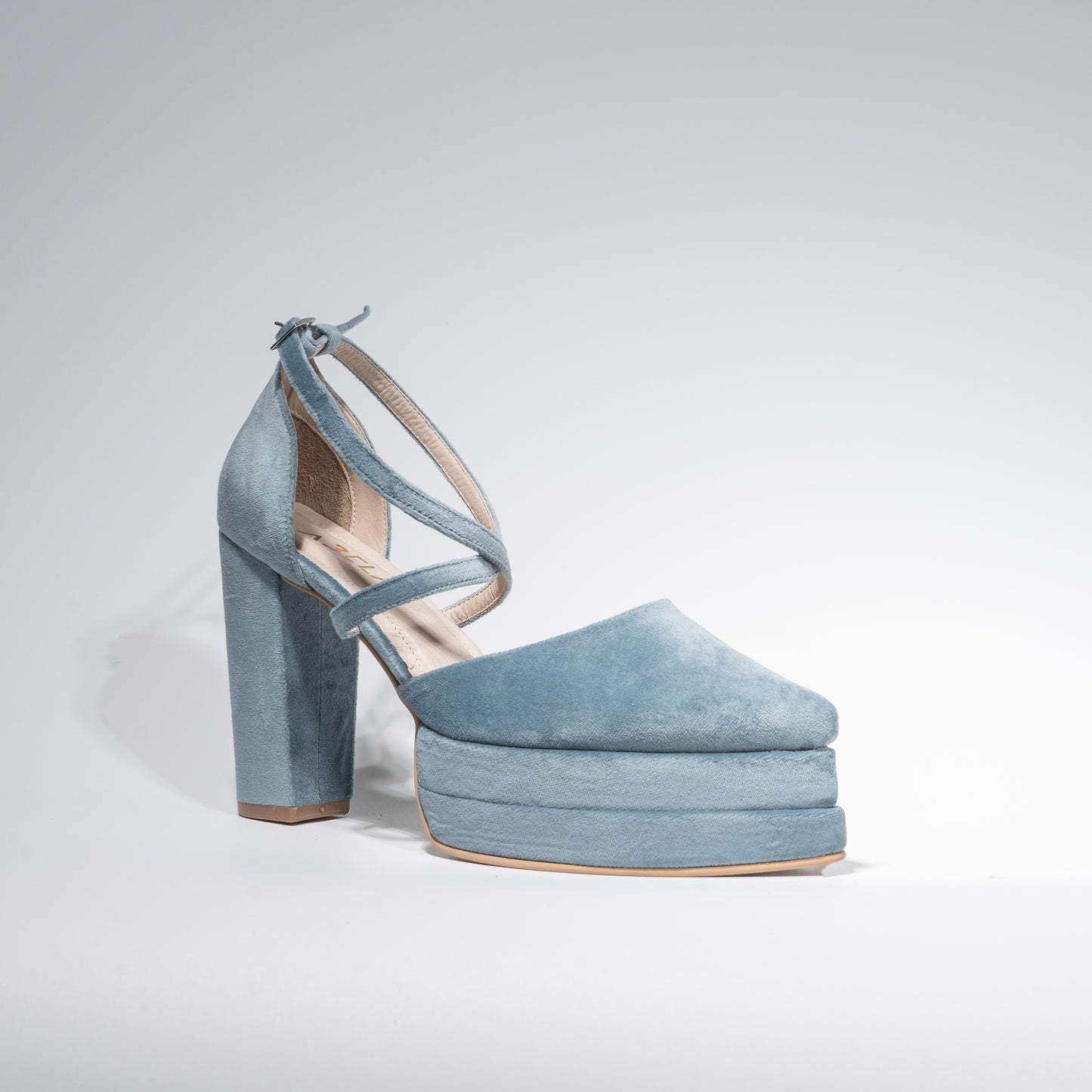 Tacones Ensueño Cruzado Azul - Talla 37