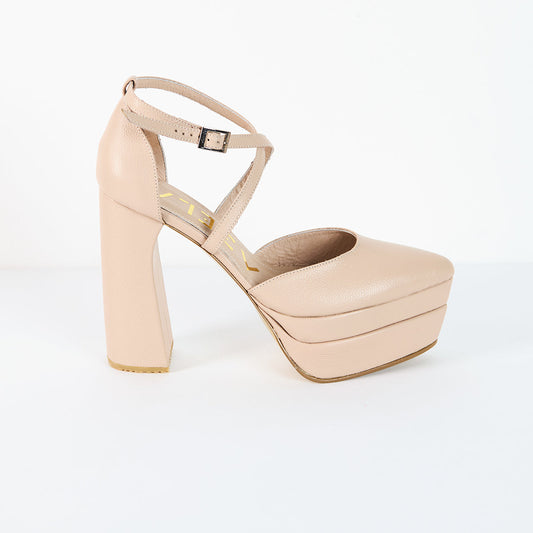 Tacones Ensueño Cruzados - Nude - Talla 36