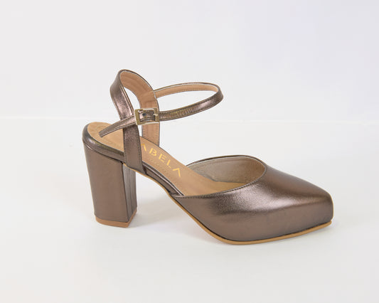 Tacones Emma Plomo - Talla 35