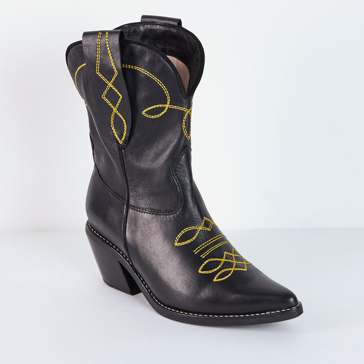Botas Texanas Non La - Black & Gold