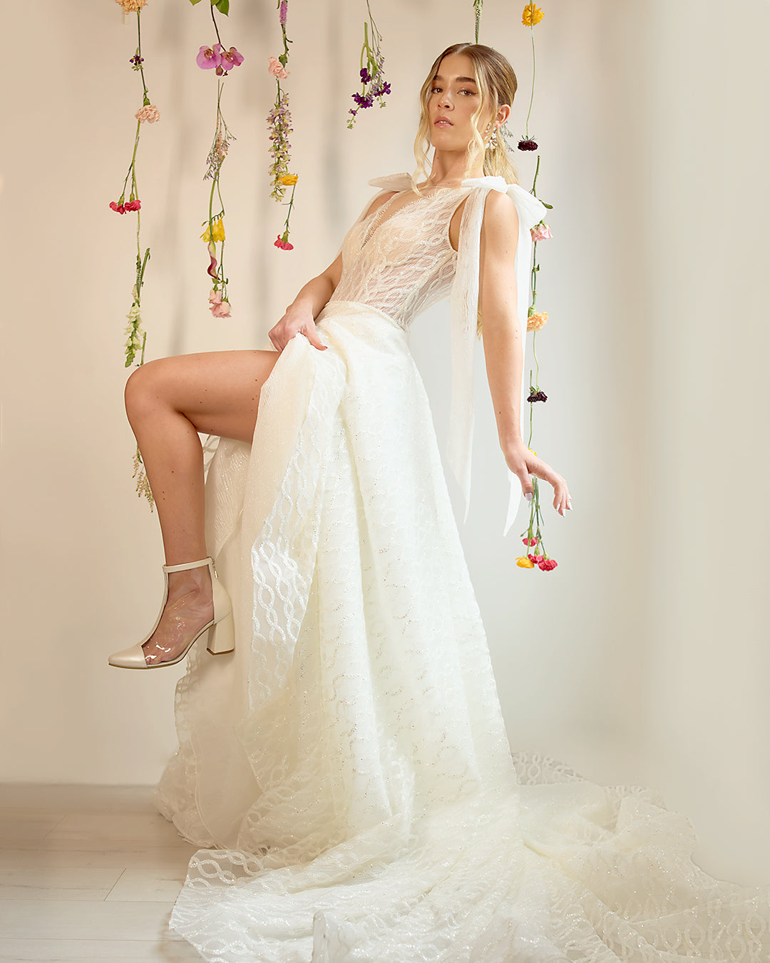 Botines Maravilla - Cuero Perla Nacar - Talla 40
