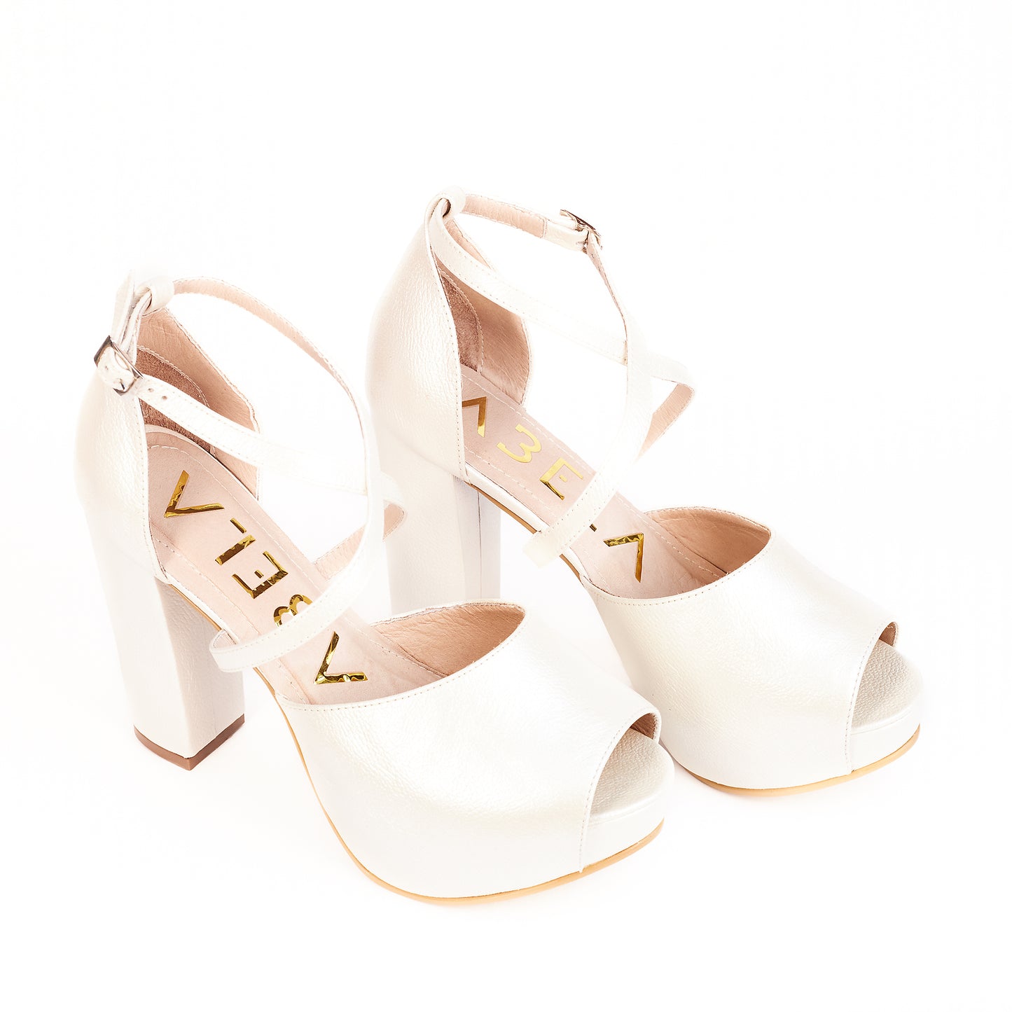Sandalias Dina Cruzado - Blanco Nacar