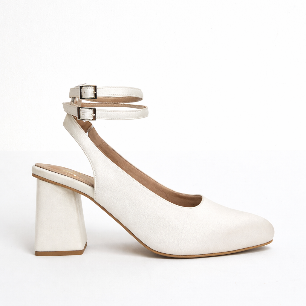 Tacones Alas Maravilla Blanco - Talla 39