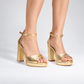 Sandalias María Cuero Dorado- Talla 35