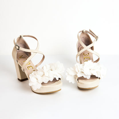 Sandalias María Cruzado Flores - Talla 37