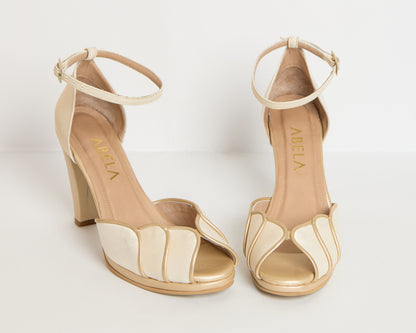 Sandalias Nacar Combinado - Talla 39