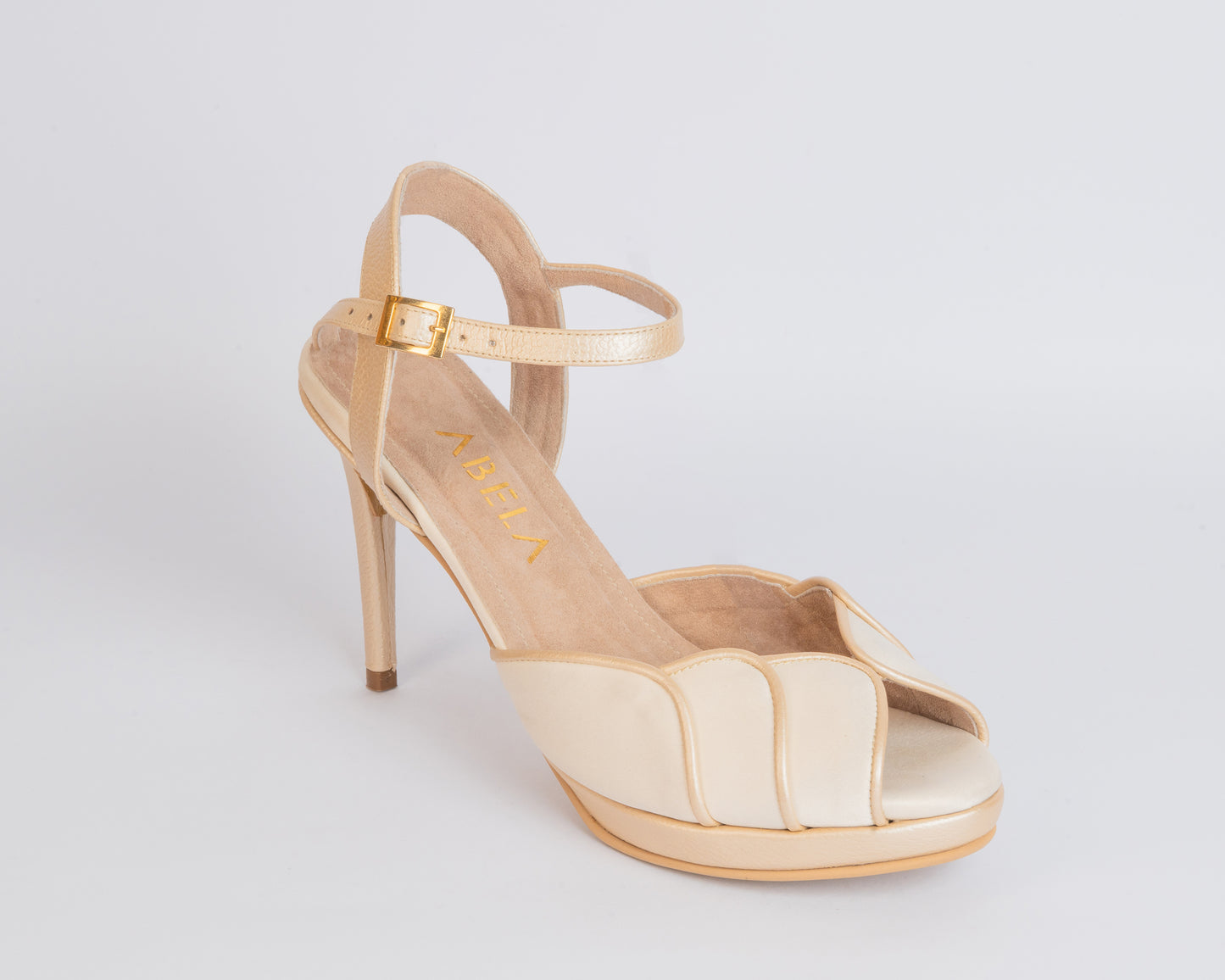 Sandalias Nacar Combinado - Puntilla - Talla 39