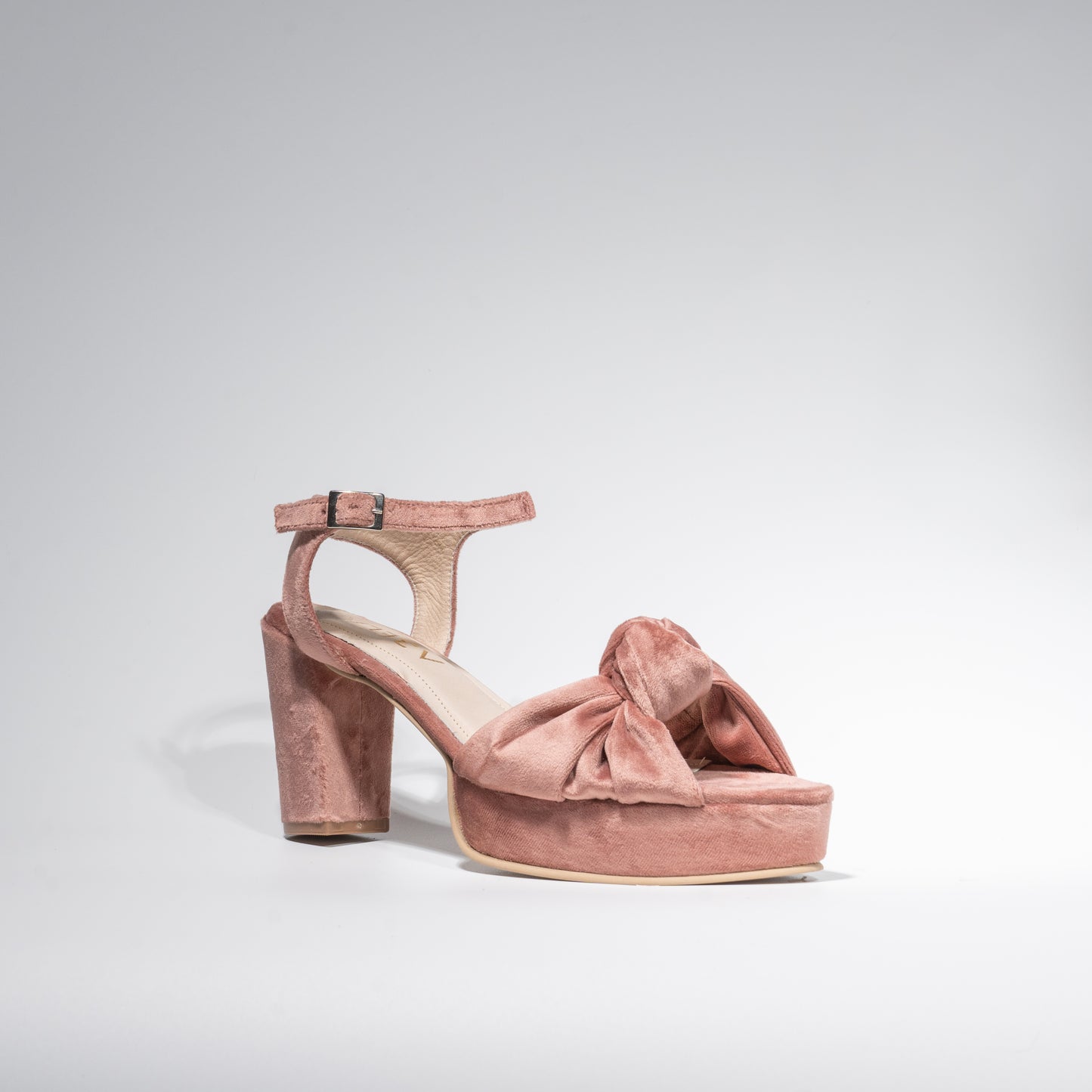Sandalias Nudo Terciopelo Chocolate - Talla 36