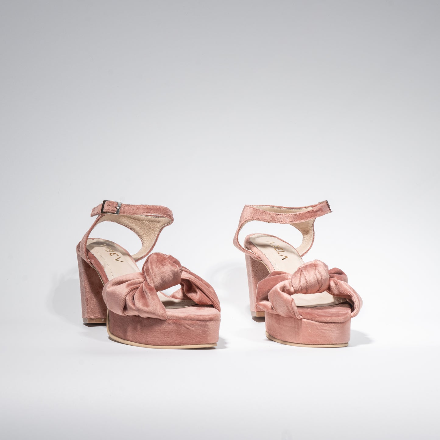 Sandalias Nudo Terciopelo Chocolate - Talla 36