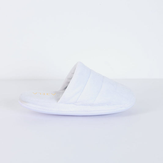Pantuflas Peluche Blanco