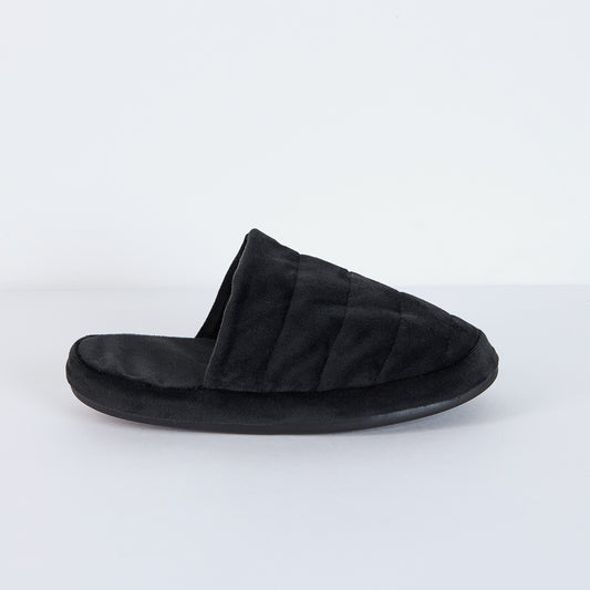 Pantuflas Peluche Negro