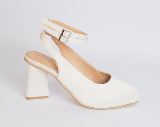 Tacones Alas Maravilla Blanco - Talla 39