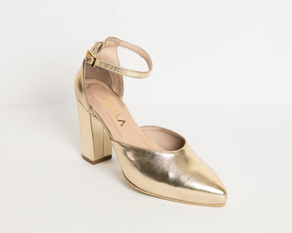 Tacones Amelie Dorado - Talla 38