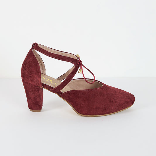 Tacones Boho - Vinotinto - Talla 37