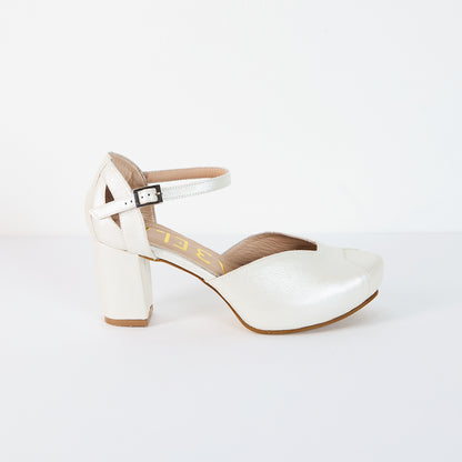 Tacones Bruselas - Blanco - Talla 36