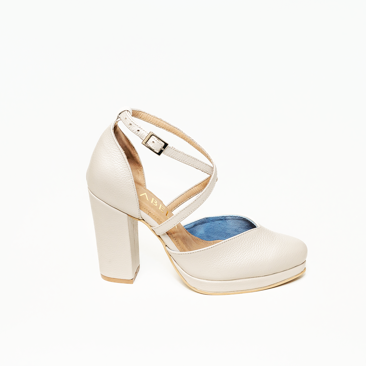 Tacones Dina Cruzado Marfil - Talla 35