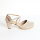 Tacones Dina Cruzado Arena - Talla 37.5