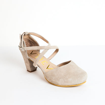 Tacones Dina Cruzado Arena - Talla 37.5