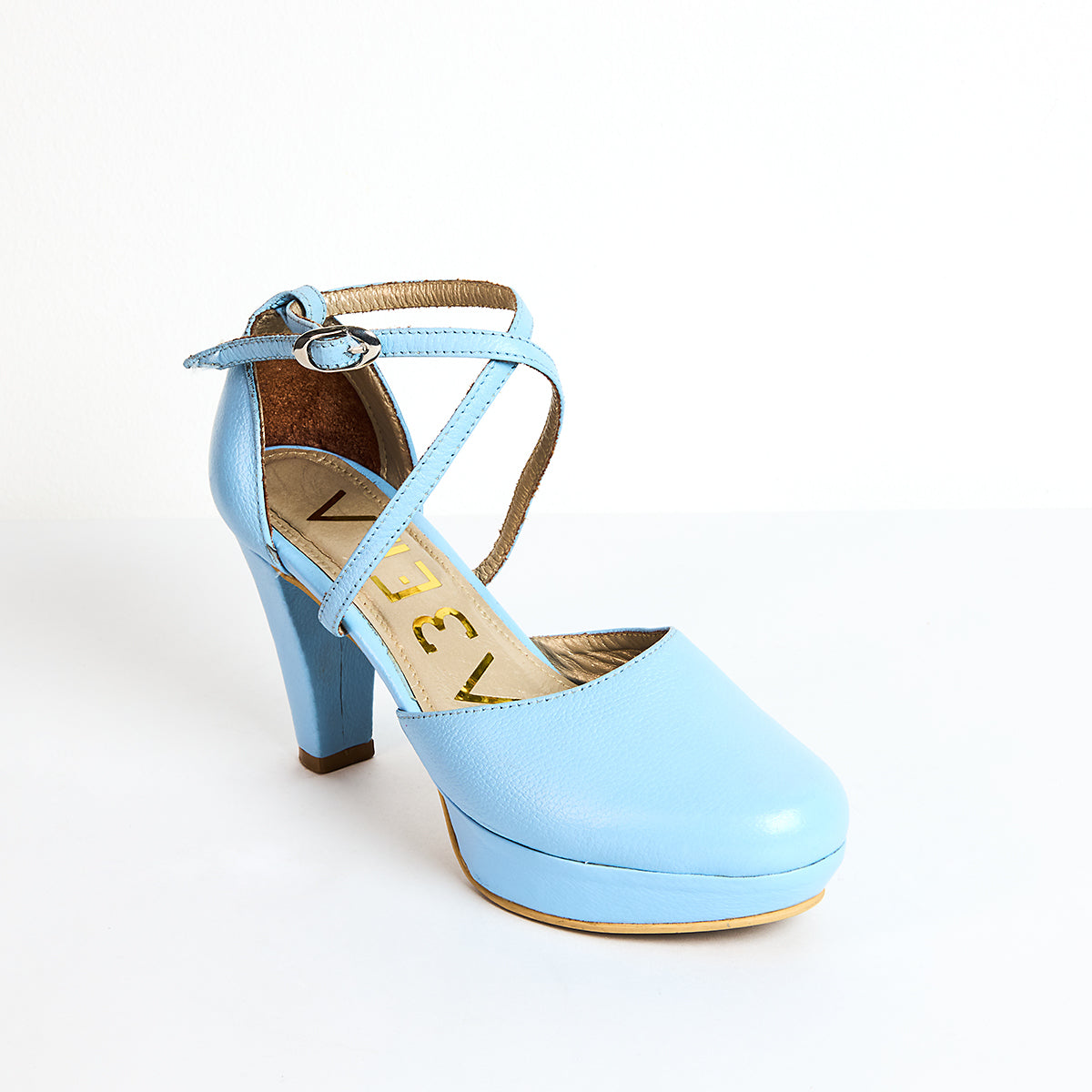 Tacones Dina Cruzado Azul
