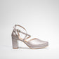 Tacones Dina Cruzado Cuero Mora leche - Talla 37