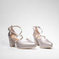Tacones Dina Cruzado Cuero Mora leche - Talla 37