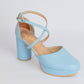 Tacones Dina Cruzado Azul - Talla 37