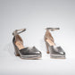 Tacones Dina Tobillo Cuero plomo - Talla 39