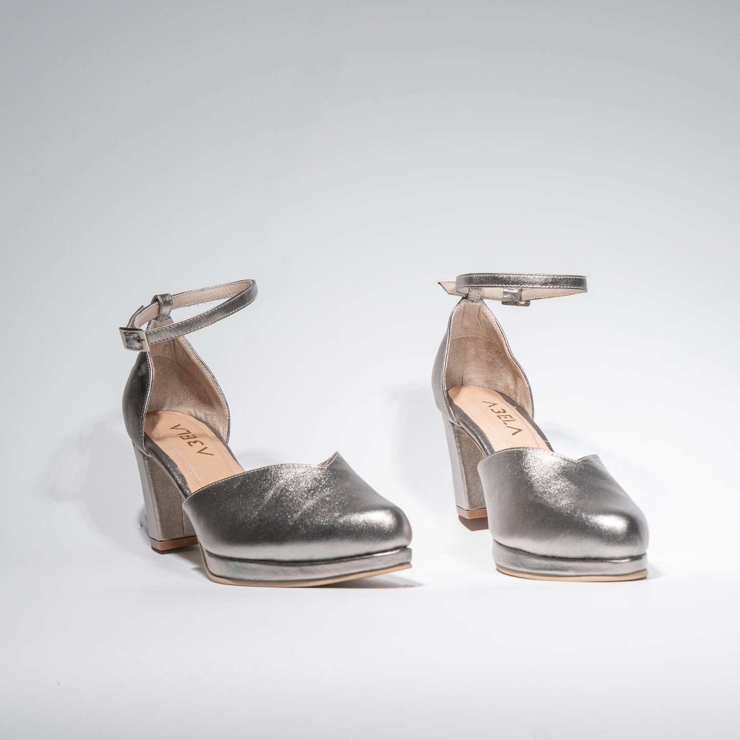Tacones Dina Tobillo Cuero plomo - Talla 39