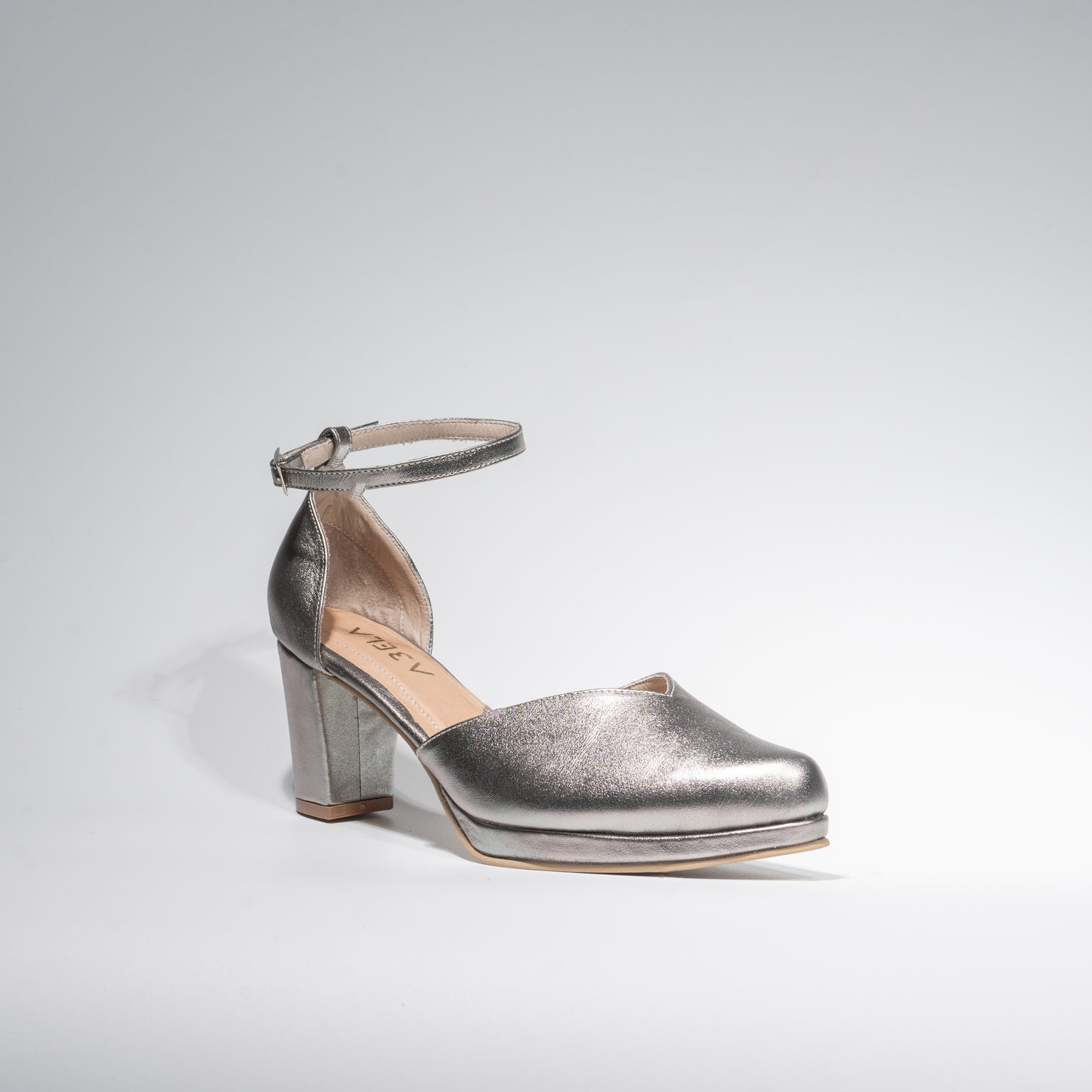 Tacones Dina Tobillo Cuero plomo - Talla 39