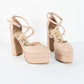 Tacones Ensueño Cruzados - Nude - Talla 37