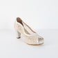 Tacones Peep Toe Encaje Susana - Talla 36