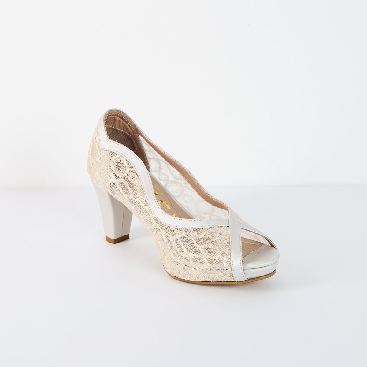 Tacones Peep Toe Encaje Susana - Talla 36