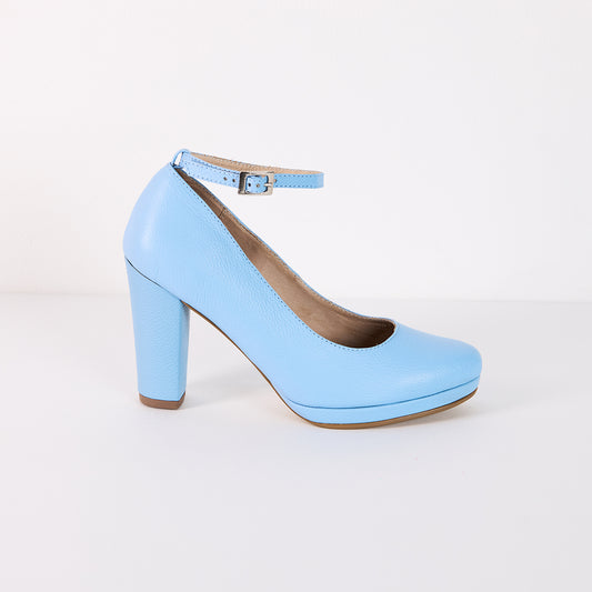 Tacones Pumps - Azul Bebe - Talla 35