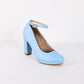 Tacones Pumps - Azul Bebe - Talla 35