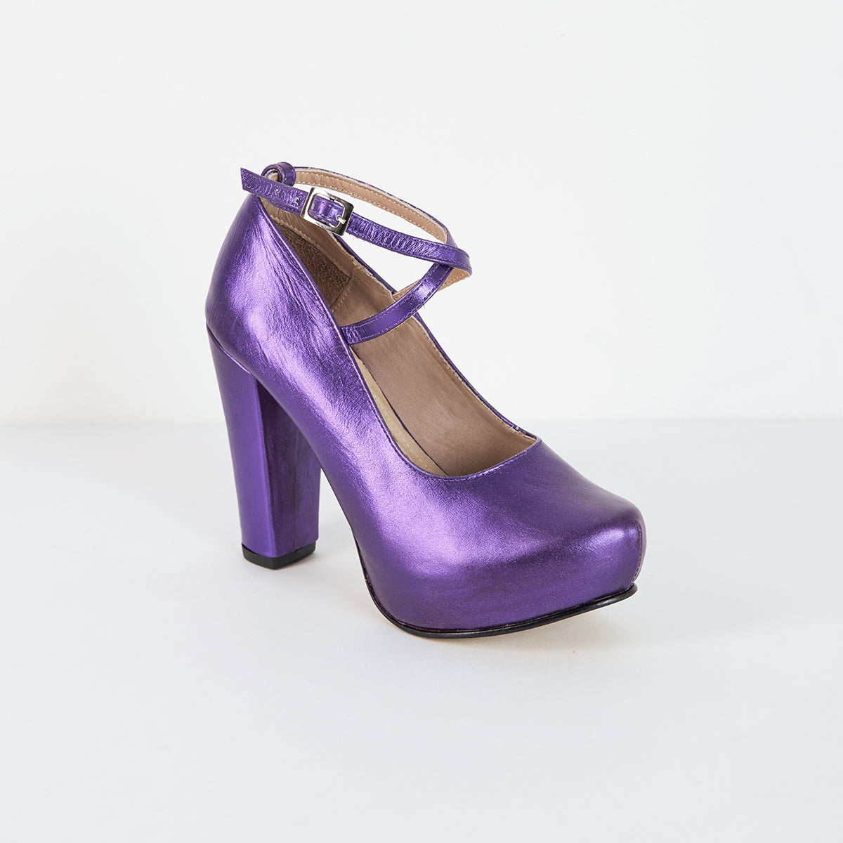 Tacones Pumps Cruzados - Morado
