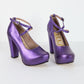 Tacones Pumps Cruzados - Morado