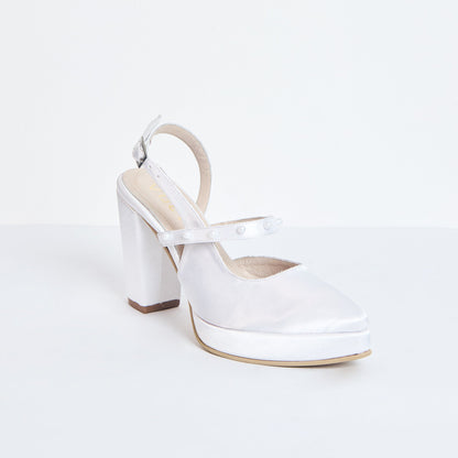 Tacones Slingback Perlas - Talla 36.5