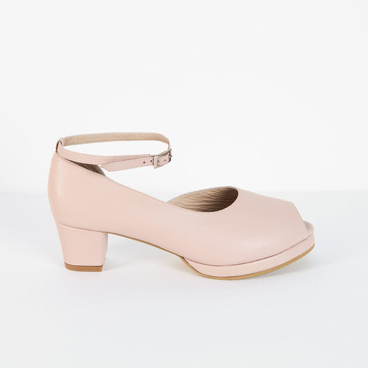 Tacones Tango - Nude - Pie Ancho