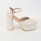 Tacones Velvet Marfil - Talla 34