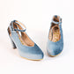 Tacones Zurra Azul - Talla 36.5