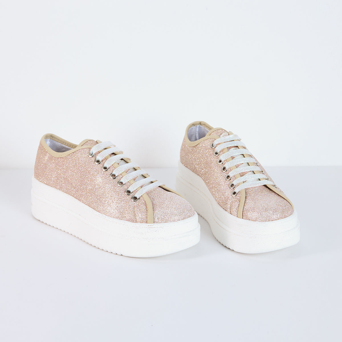 Tennis Glam Oro Rosa (5cm) - Talla 35