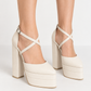 Tacones Ensueño Cruzado Marfil