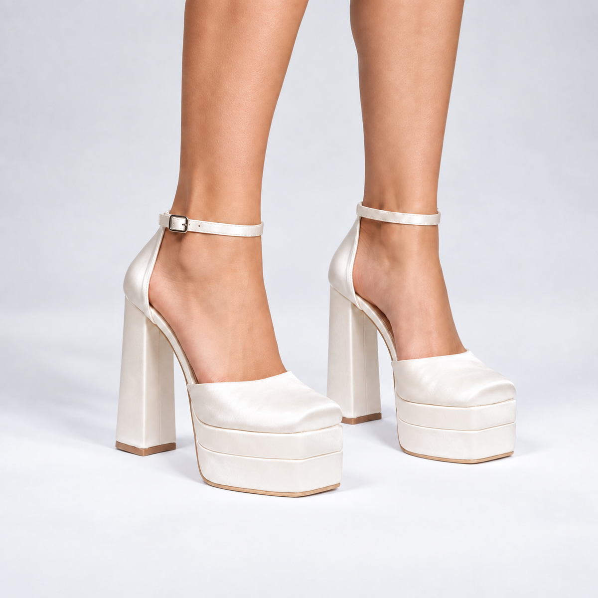 Tacones Ensueño Blanco Perla