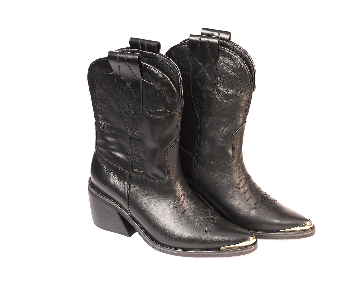 Botas Texanas Non La - Black & Gold